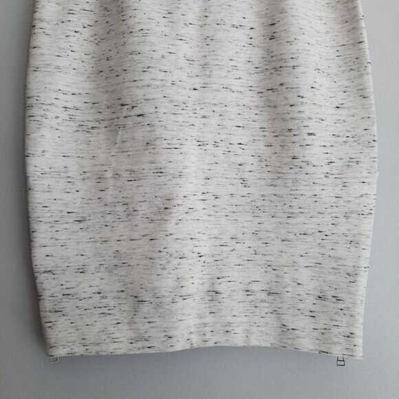 WILFRED / Aritzia Exposed Zip Slit Ponte Pencil Fitted Mini Skirt Marled Grey 6 - Picture 10 of 13